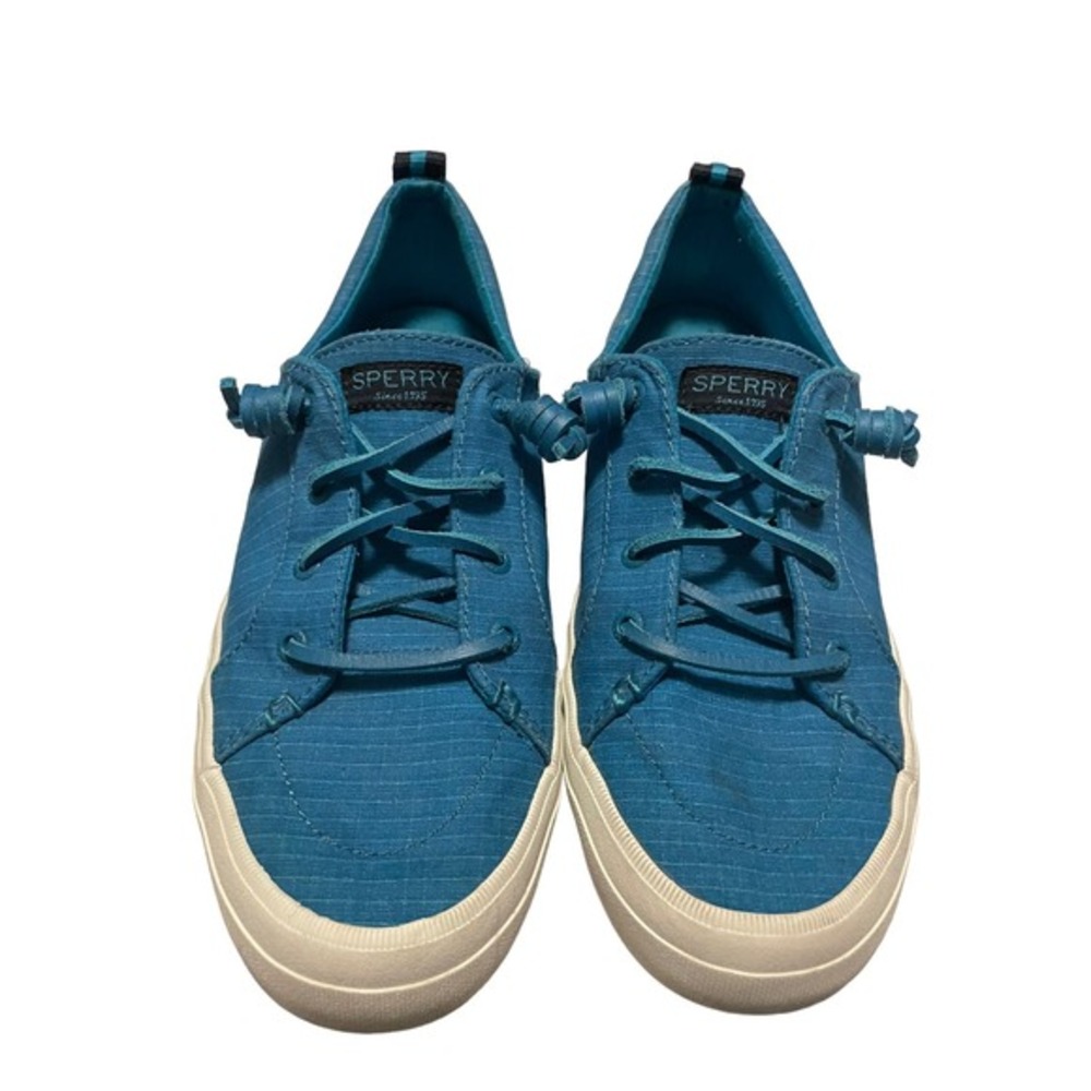 SPERRY Women’s Crest Vibe Cotton Slip-On Sneakers Size 9.5 Teal